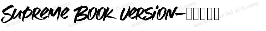 Supreme Book Version字体转换